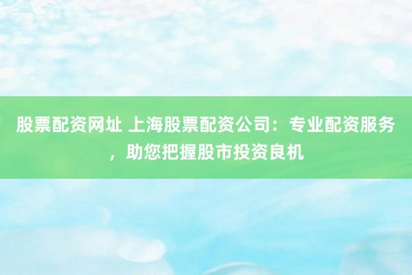 股票配资网址 上海股票配资公司：专业配资服务，助您把握股市投资良机